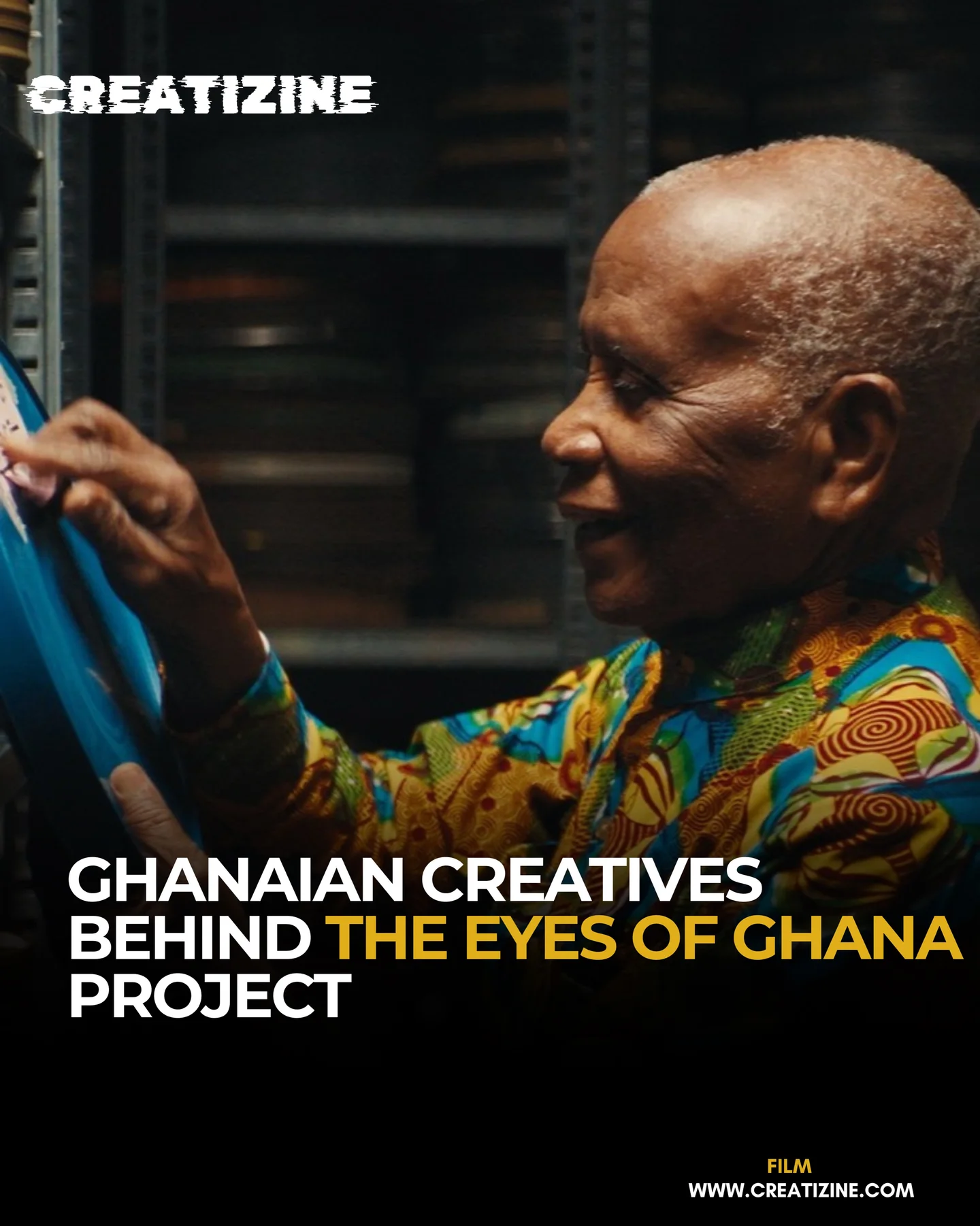 Chris Hesse at work in Creatizine’s artwork for The Eyes of Ghana